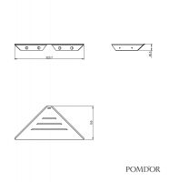 MEDIDAS JABONERA DUCHA RINCON KUBIC POM D'OR